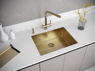 Мойка кухонная Paulmark Next PM215844-BG брашированное золото